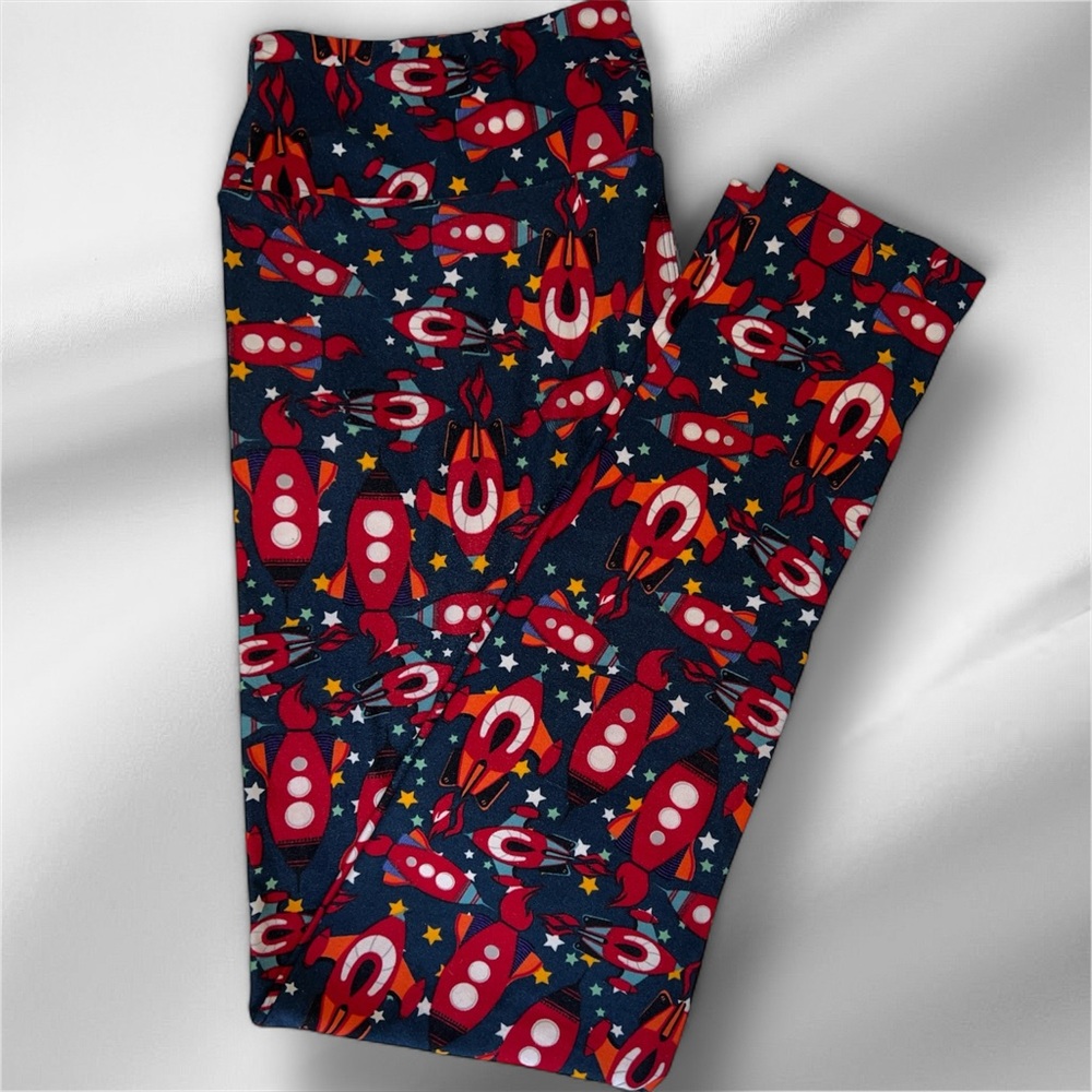 LulaRoe Rocket Print Leggings Tall and Curvy